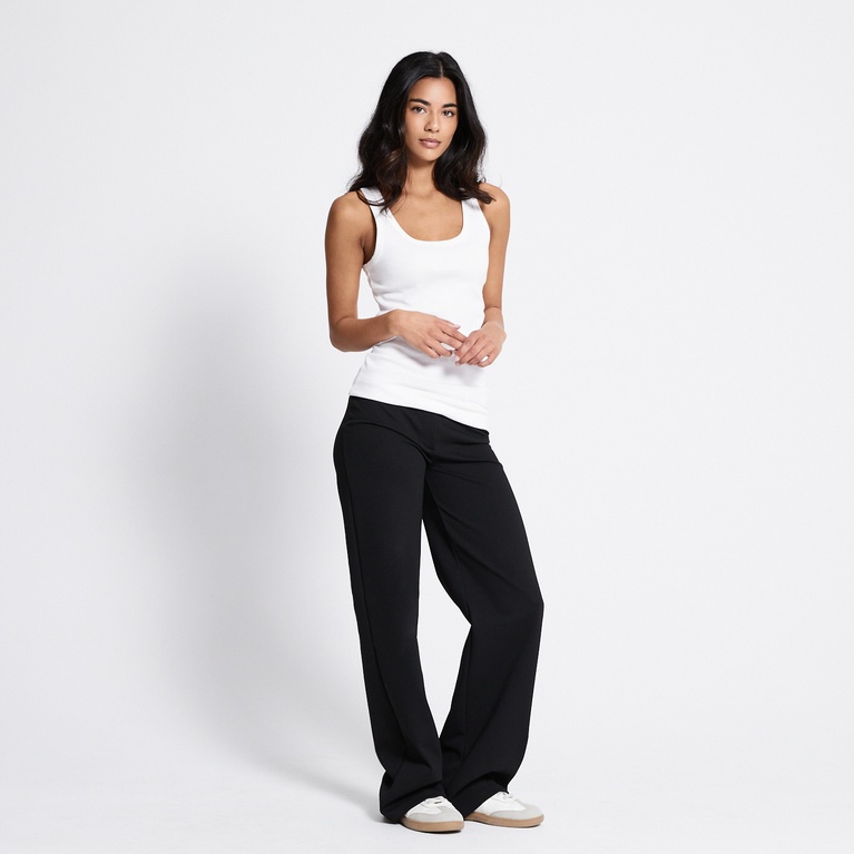 Basic ribbed tank top "Johanna" White 2